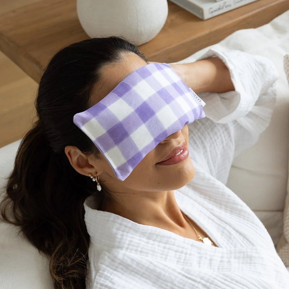 Mindful Marlo Violet Gingham Eye Pillow